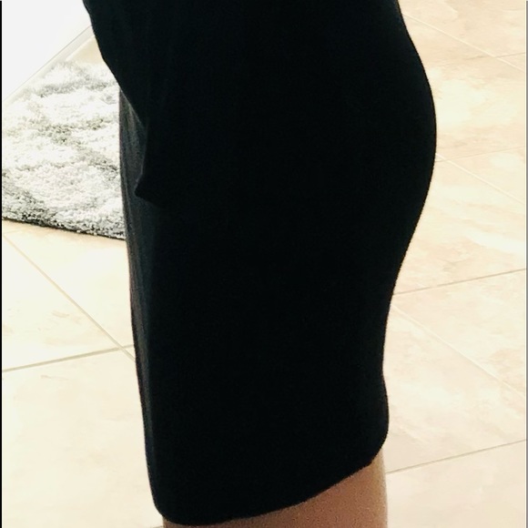 Chic Black CUT-OUT Midriff LBD BODYCON DRESS S/M - Picture 4 of 12